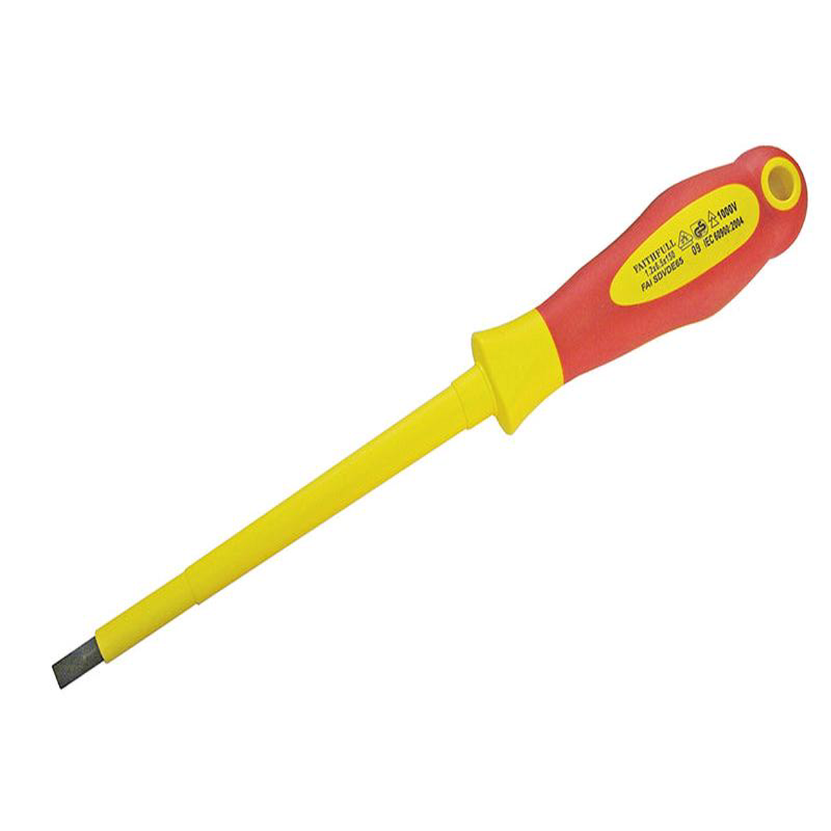 VDE Soft Grip Screwdriver Parallel Slotted Tip 65 x 150mm