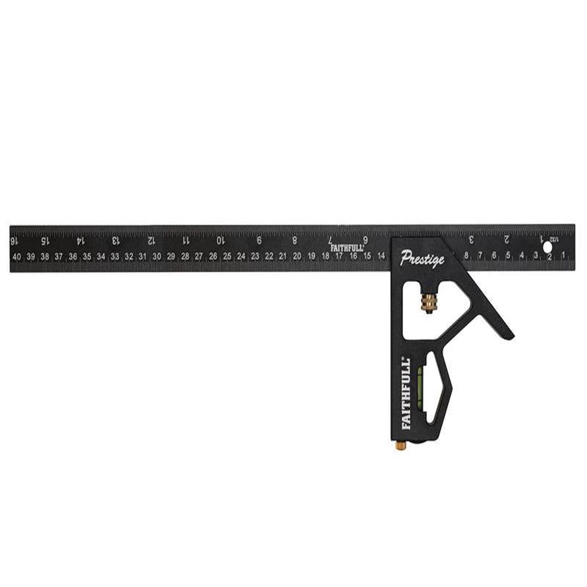 Prestige Combination Square Black Aluminium 400mm (16in)
