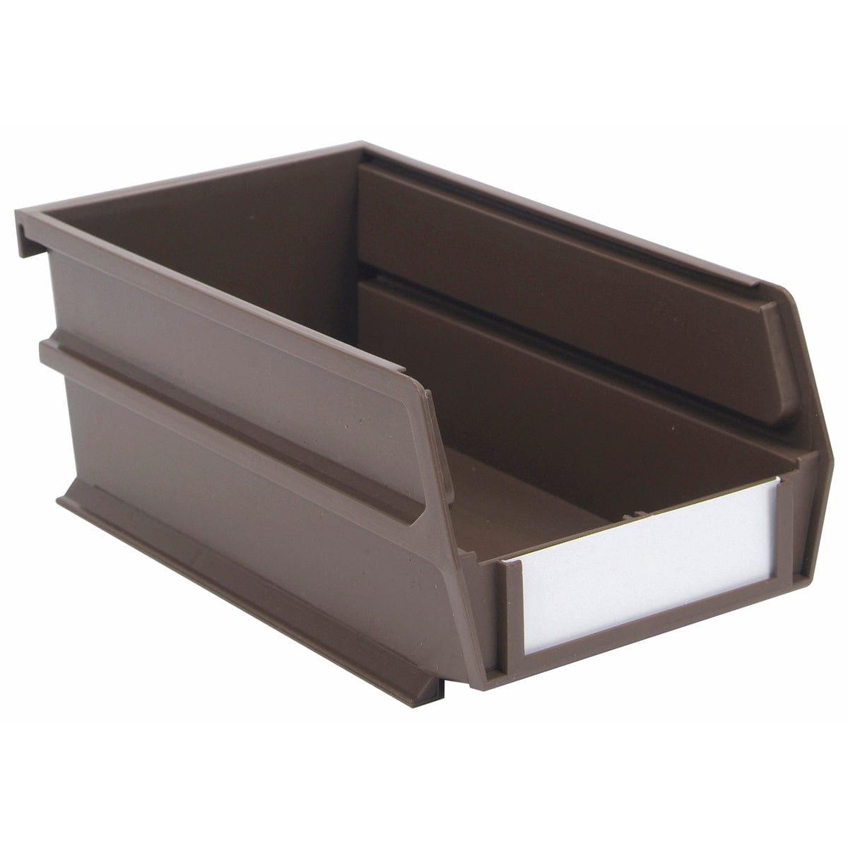 7-38 L x 4-18 W x 3 H Brown Stacking Hanging Interlocking Polypropylene Bins 10 CT