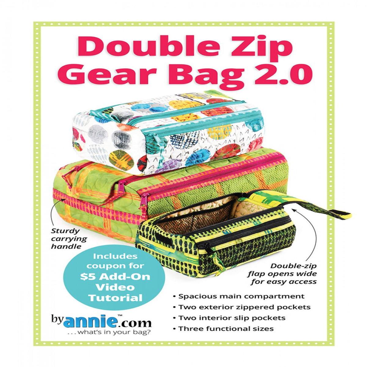 Double Zip Gear Bags 20 from By Annie (Printed Paper Pattern)