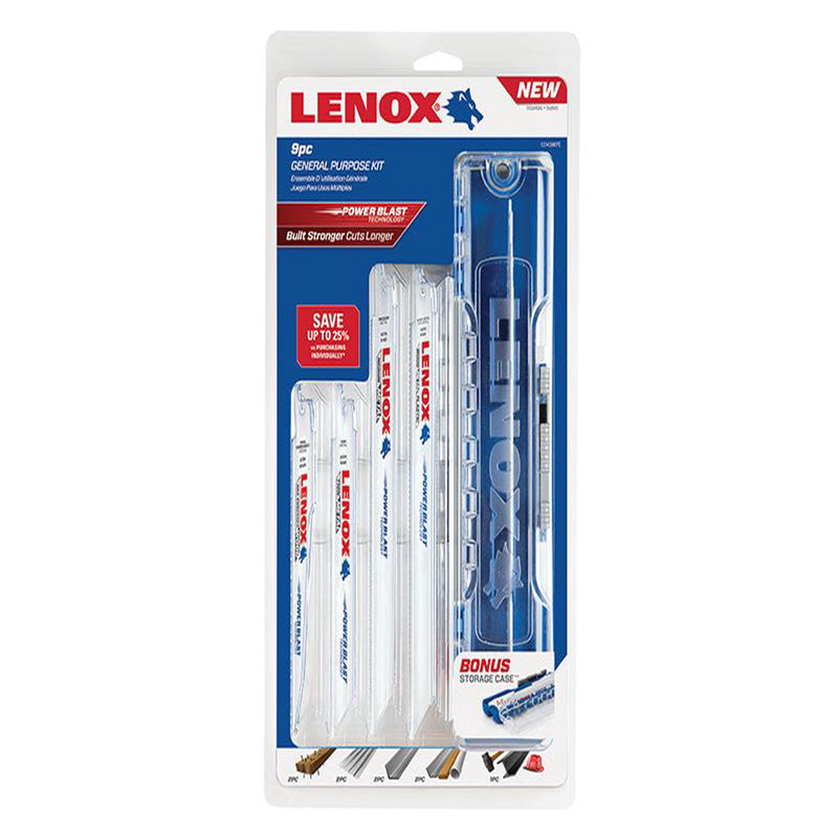 General-Purpose Reciprocating Saw Blade Kit 9 Piece