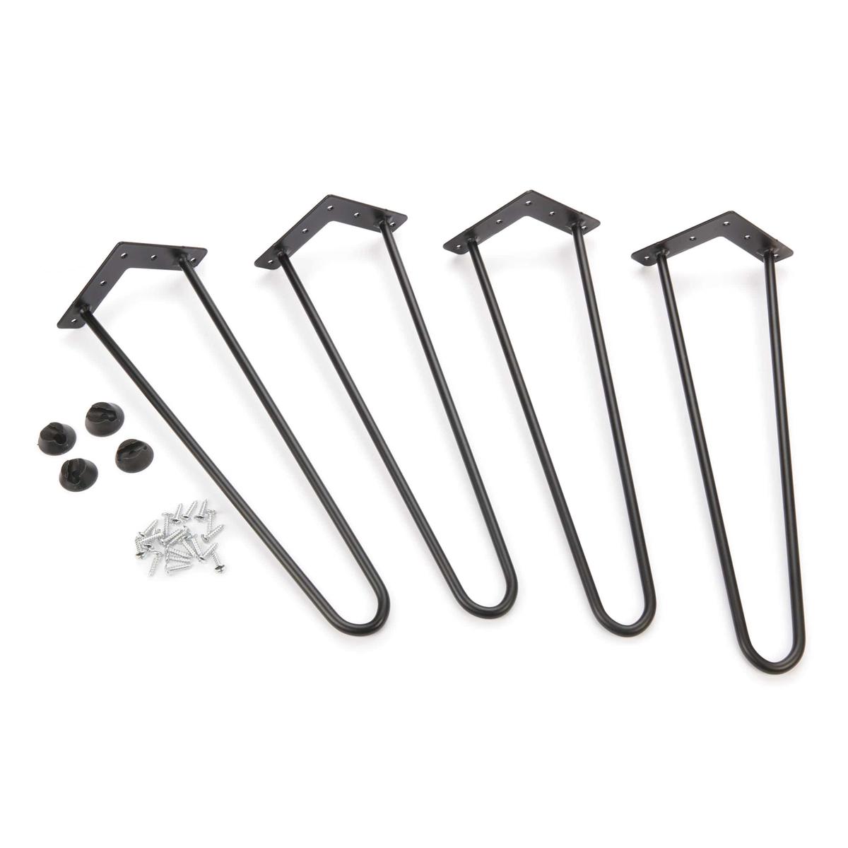 2-Wire Hairpin Leg - 16 - Black - 4 Piece