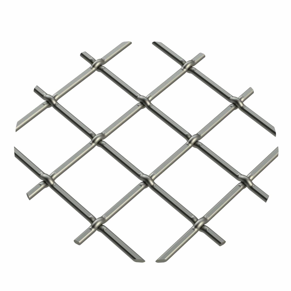 75 Multi-Crimp Single Diamond Decorative Grille - Antique Pewter 36 W x 48 L Sheet