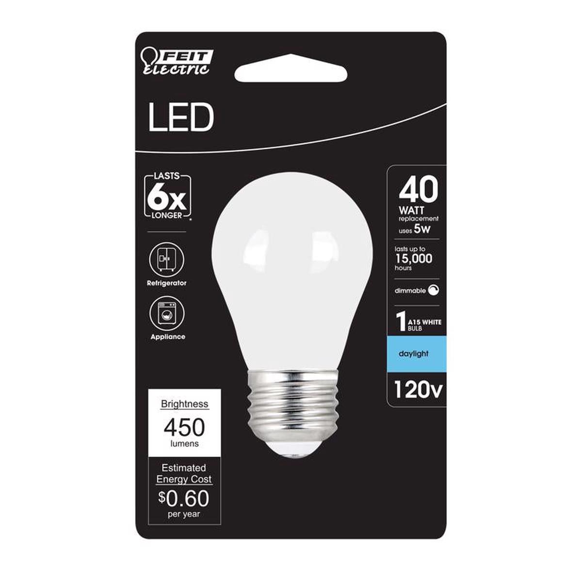 Feit Electric BPA1540W950CAFI Filament LED Bulb 5 Watts 120 Volt