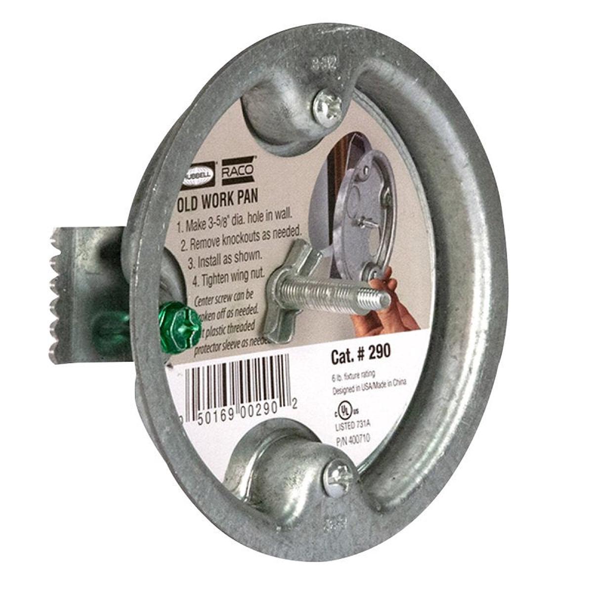 Raco 290 Old Work Pan 1348 in L 4843 in W Steel Ceiling Mounting For Old Work Bracket