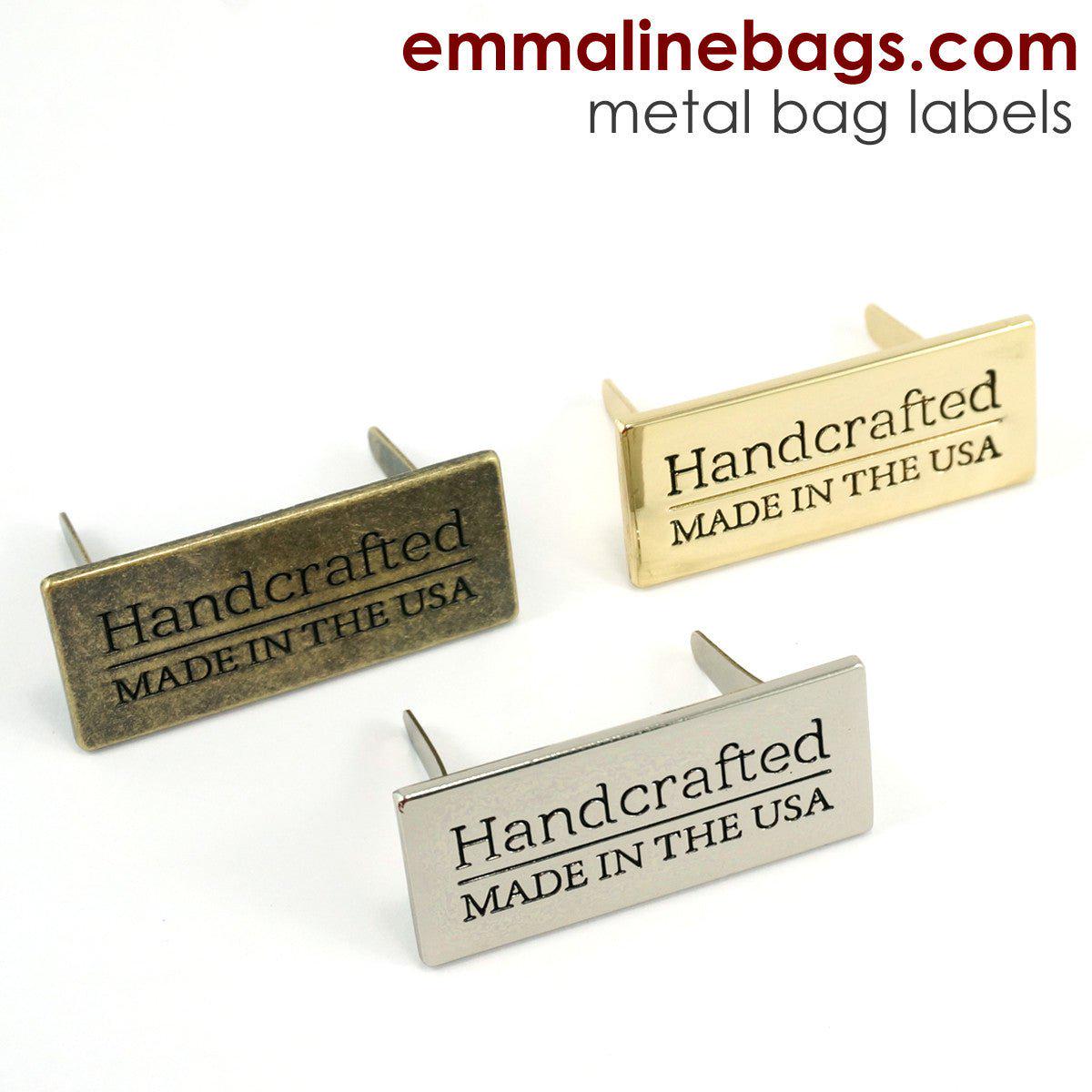 Metal Bag Label Handcrafted - Made in the USA