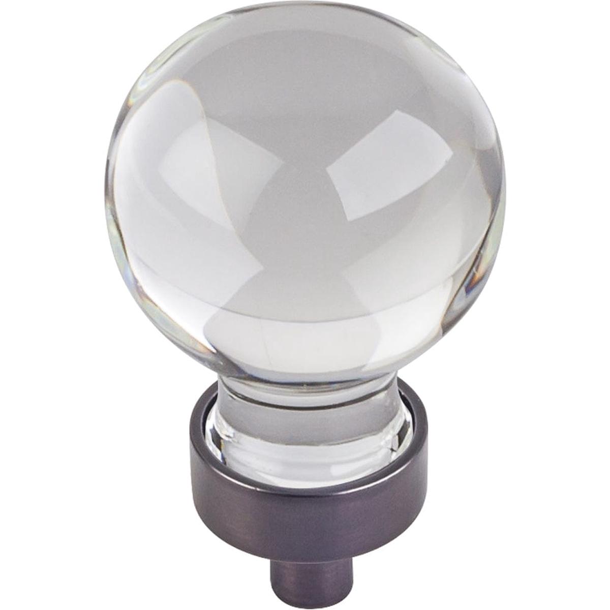 Harlow Small Sphere Glass Knob 1-116 Dia Brushed Oil Rubbed Bronze