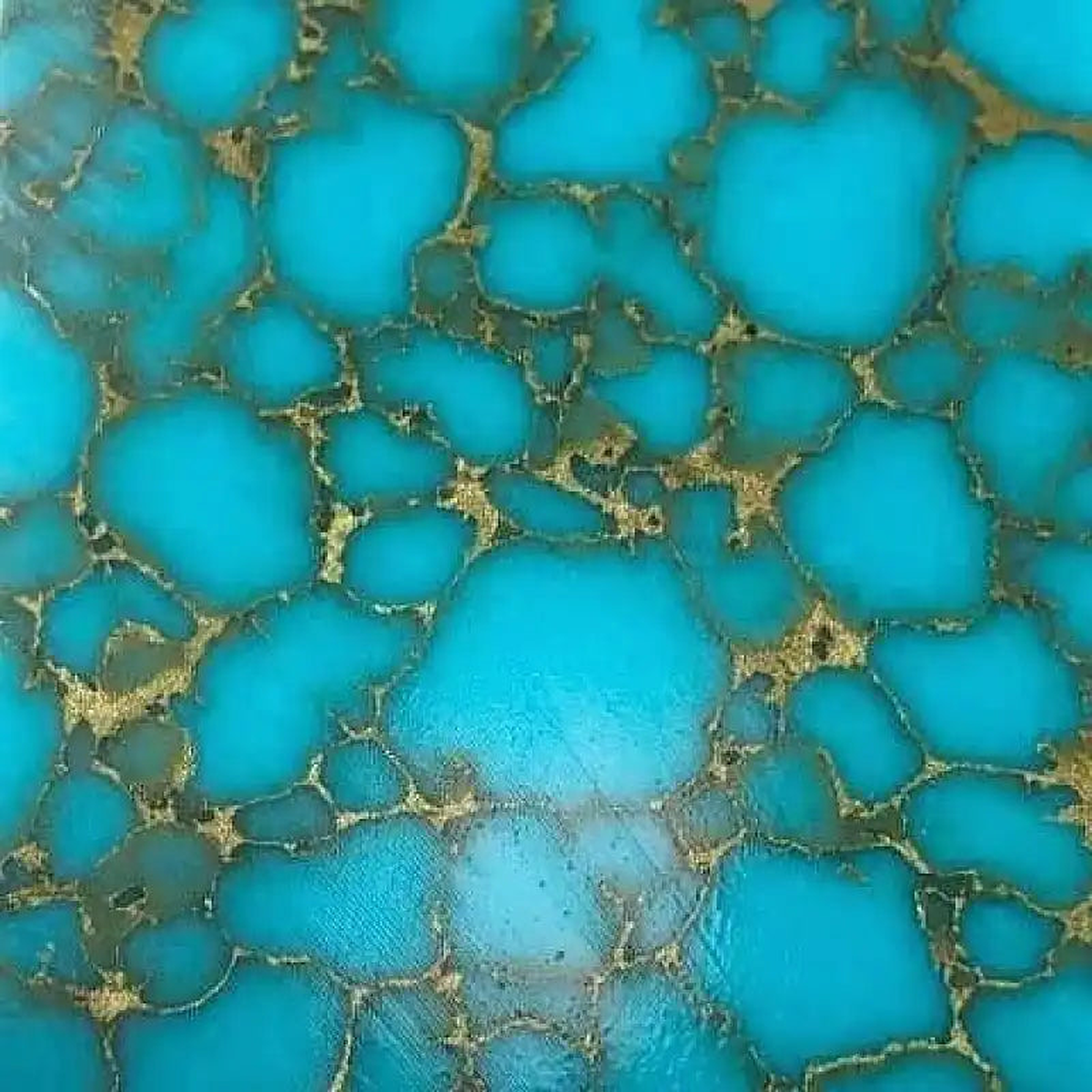 TruStone- Turquoise with Gold Web - 15 x 6- 1 Piece