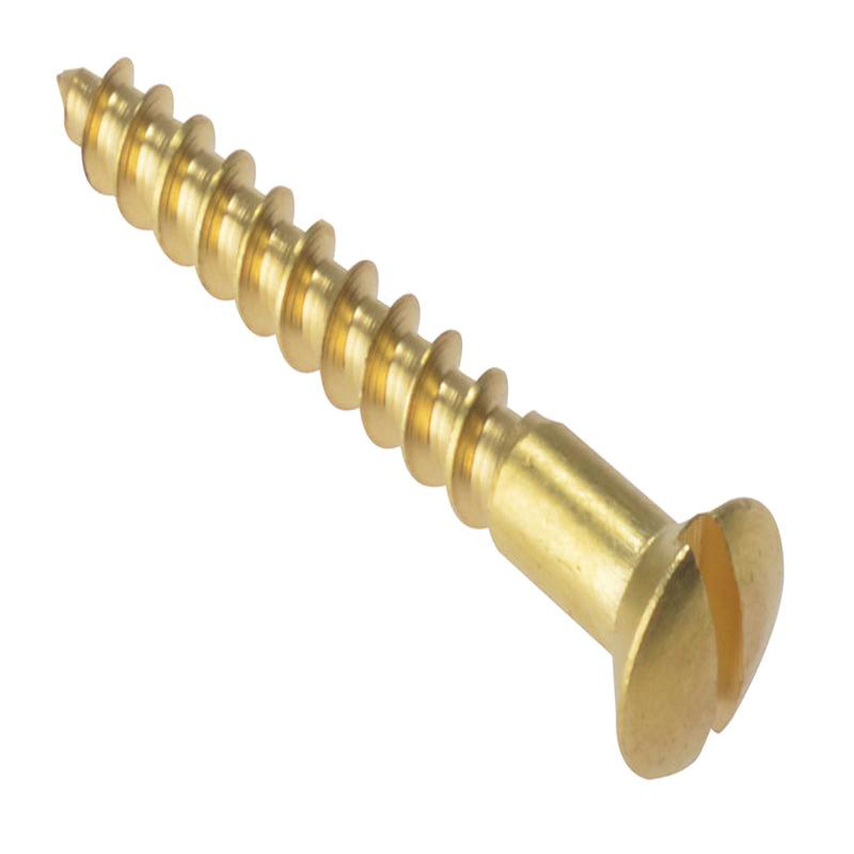 Wood Screw Slotted Raised Head ST Solid Brass 114in x 8 Box 200