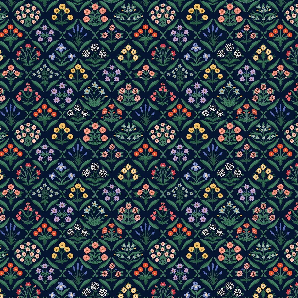 Vintage Garden - Navy Fabric by Rifle Paper Co for Cotton Steel (14 yard)