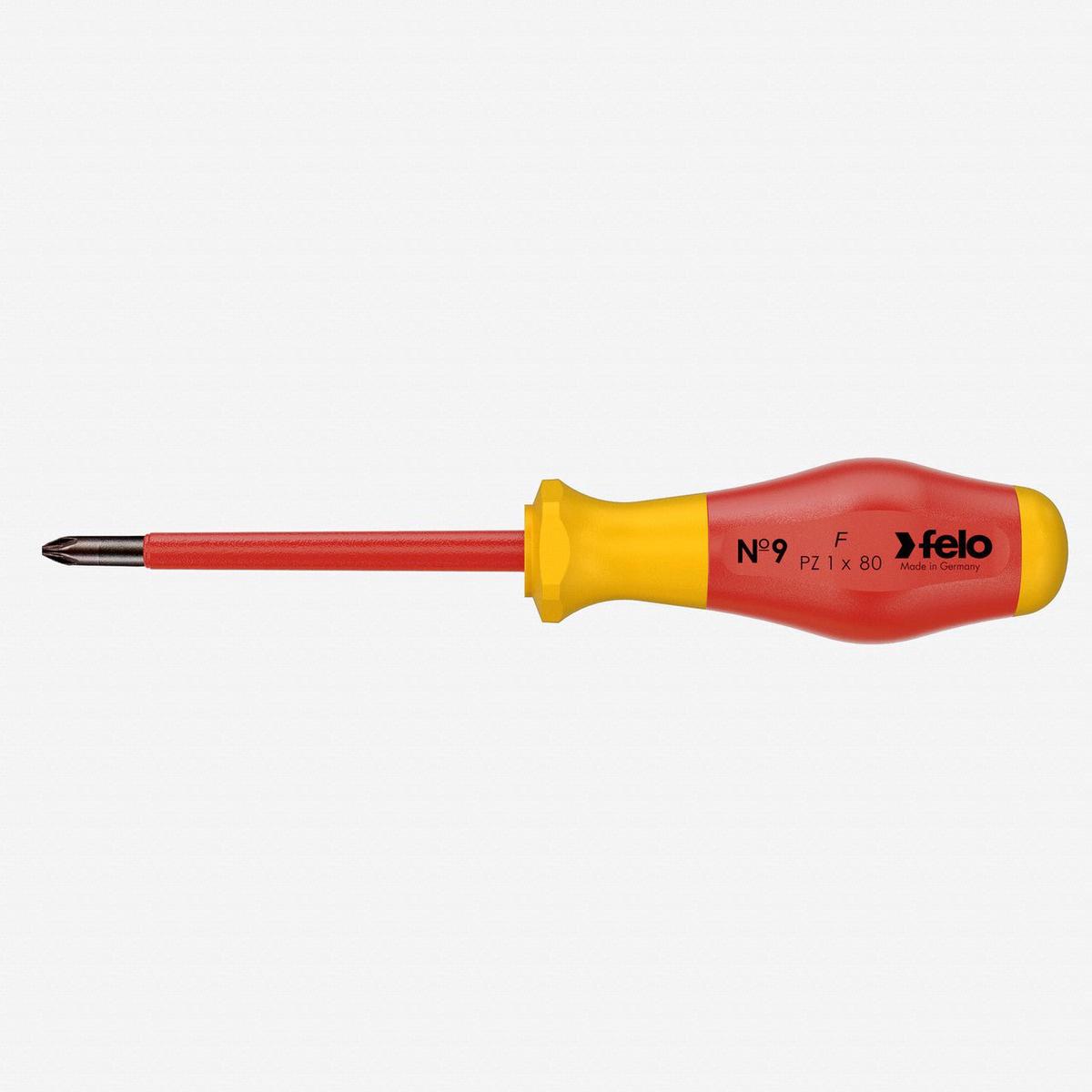 Felo No 9 VDE Pozidriv 1 x 80mm Screwdriver