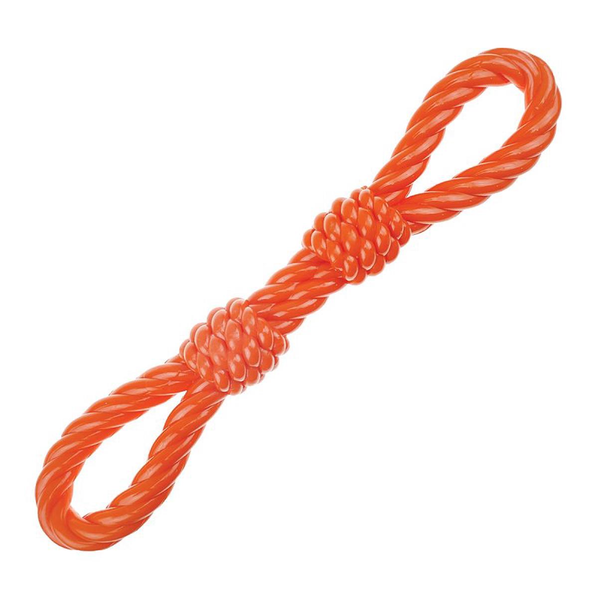 Infinity ZD2055 69 Dog Toy Double Fist Tug Thermoplastic Rubber Orange