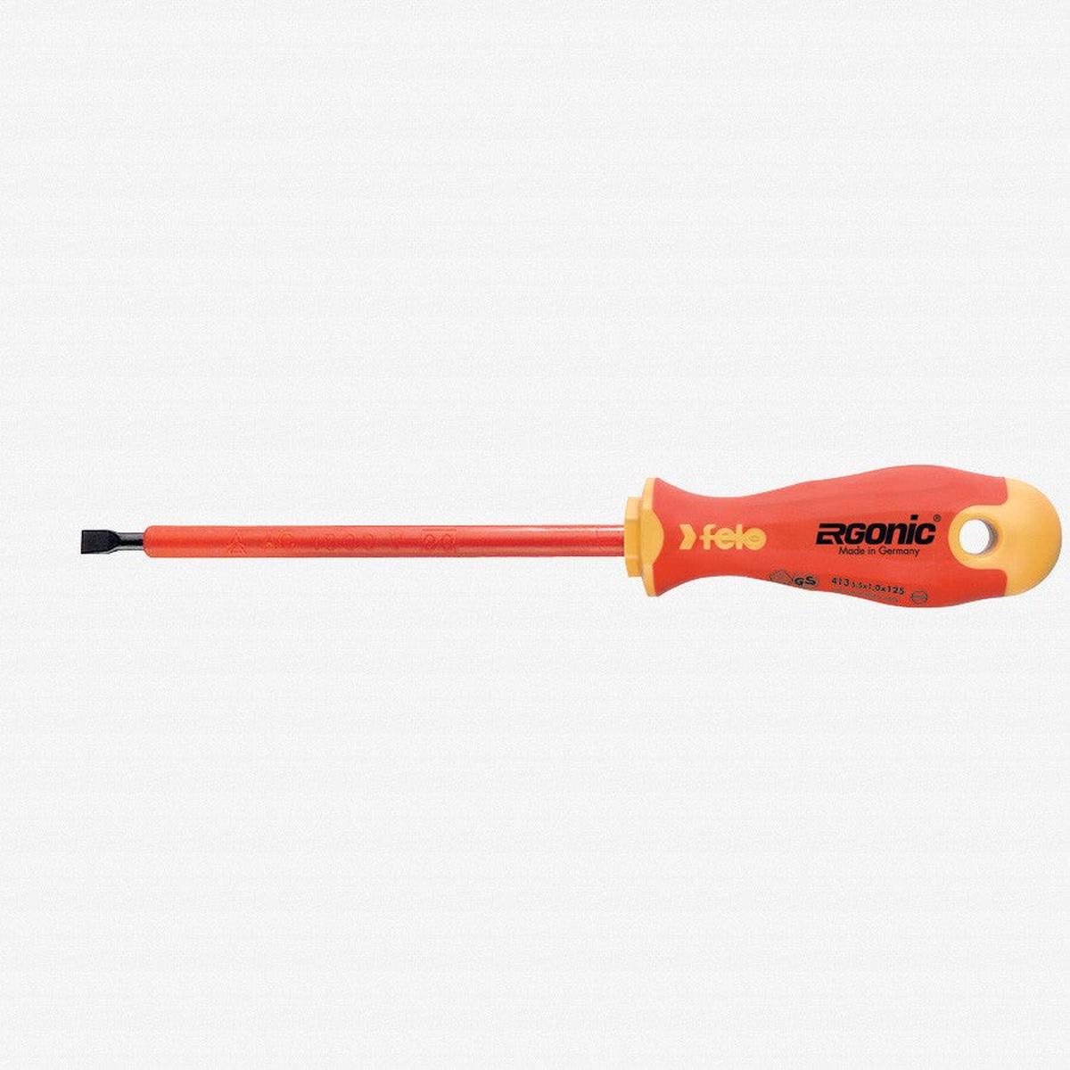 Felo Ergonic Insulated 35 x 08 x 100mm Slotted Screwdriver