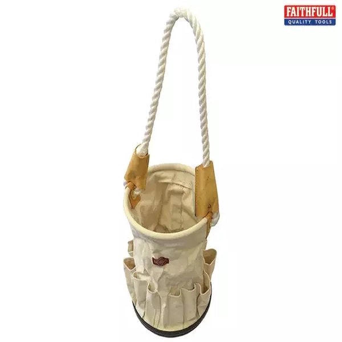 Faithfull Canvas Tool Bucket with Rope Handle