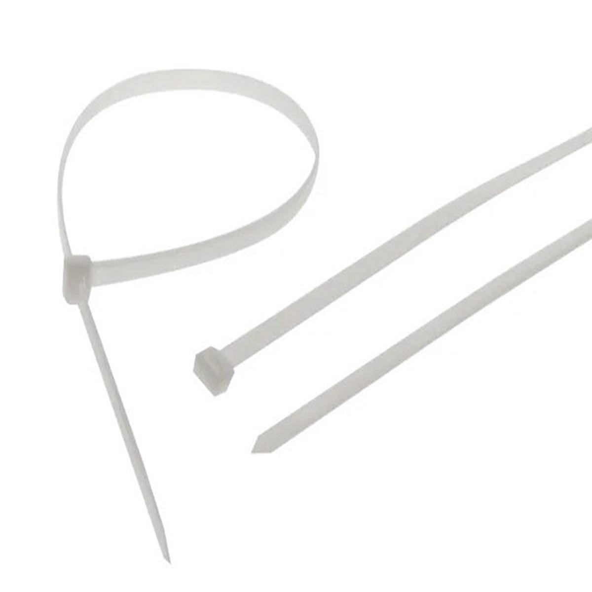 Faithfull Heavy-Duty Cable Ties White 90 x 600mm (Pack 10)