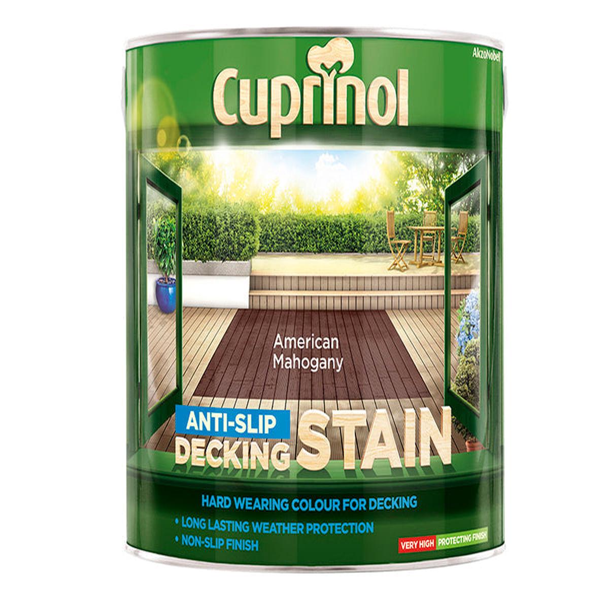 Cuprinol Anti-Slip Decking Stain American Mahogany 25 litre