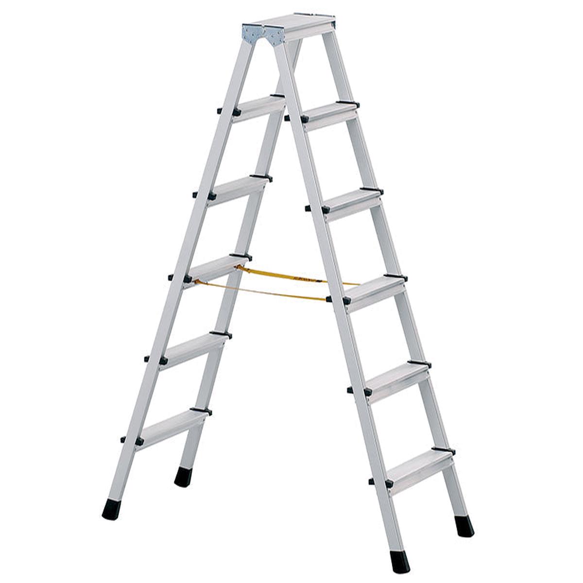 Zarges Anodised Double-Sided Steps Open 143m 2 x 6 Rungs