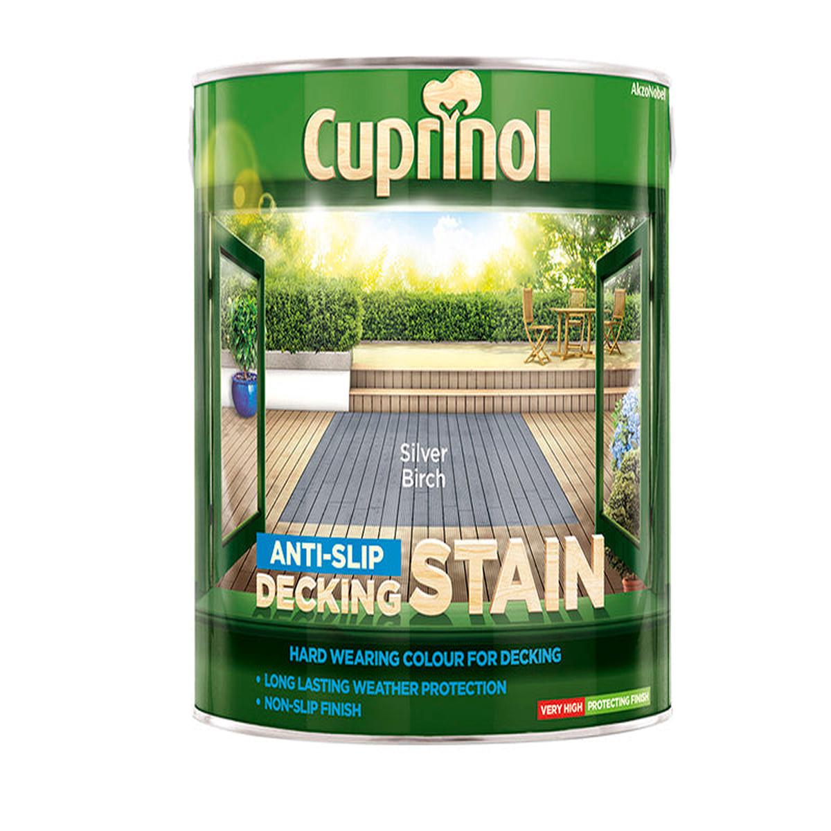 Cuprinol Anti-Slip Decking Stain Silver Birch 25 litre