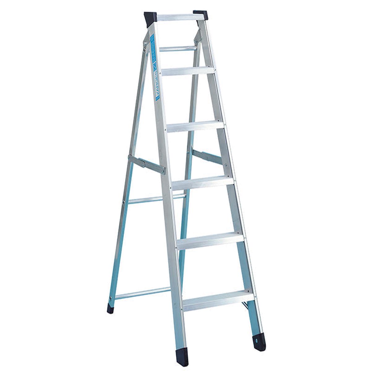 Zarges Industrial Swingback Steps Open 151m Closed 166m 7 Rungs