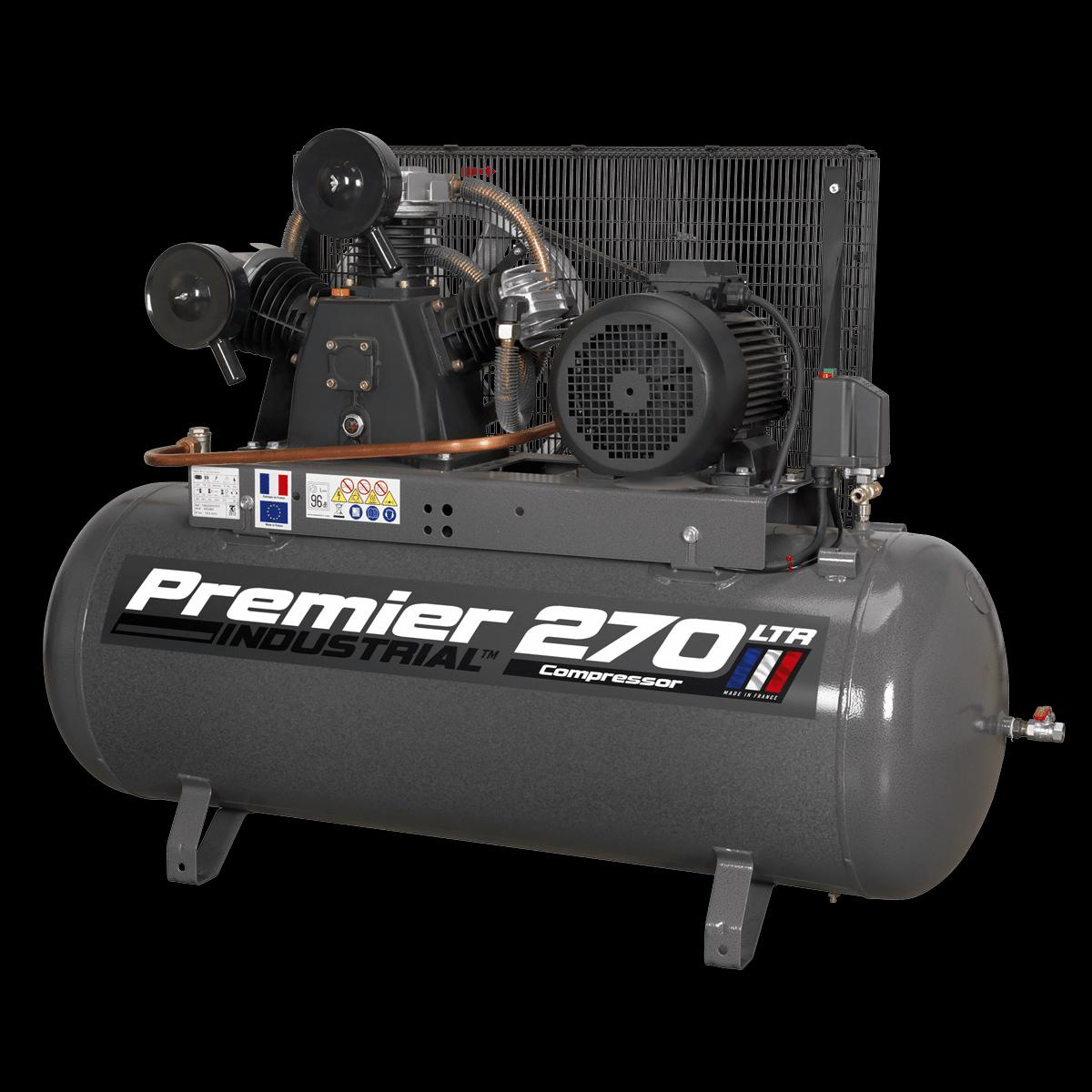 Sealey SAC32775B Air Compressor 270L Belt Drive 75hp 3ph