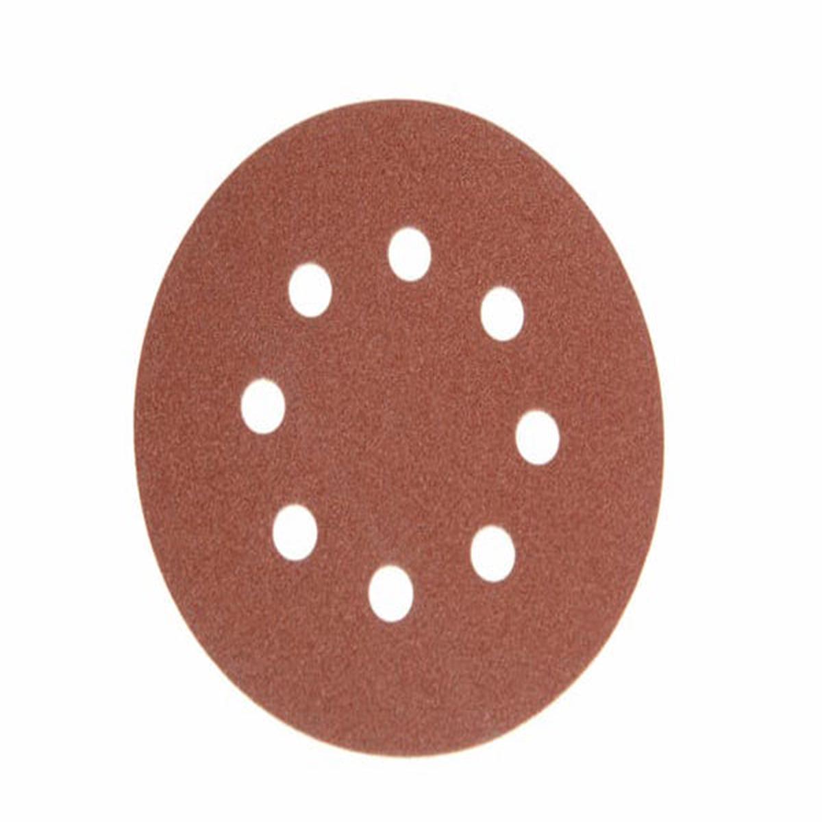 Faithfull Hook Loop Sanding Disc DID3 Holed 125mm x 240G (Pack 25)