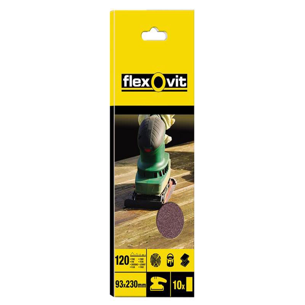 Flexovit 13 Sanding Sheets Plain Coarse 50 Grit (Pack 10)