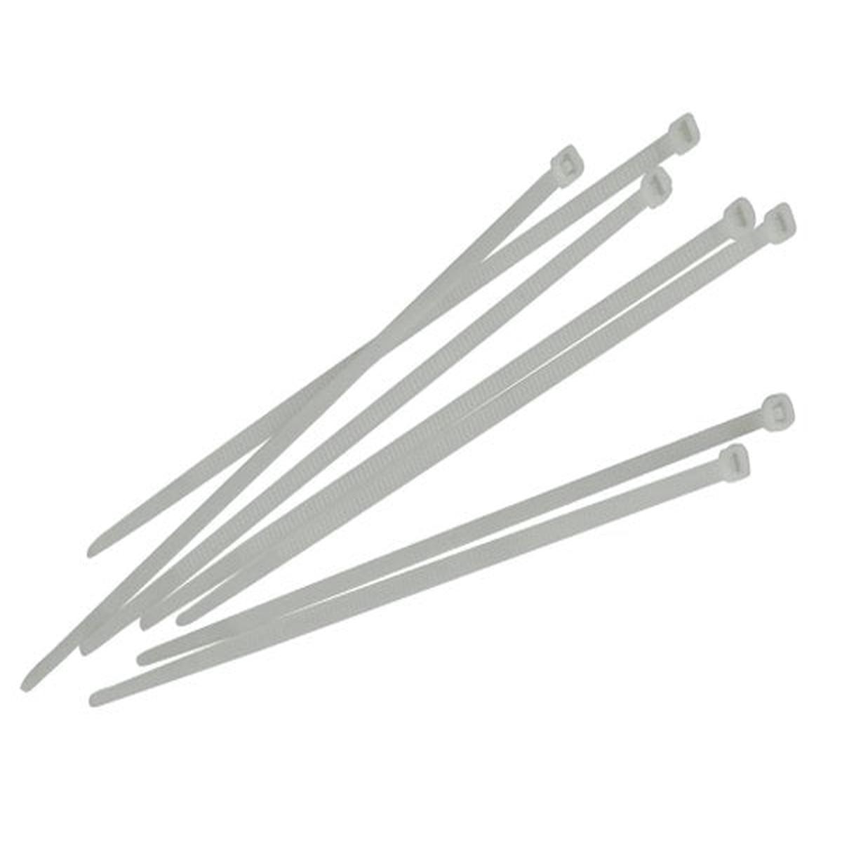 Faithfull Cable Ties White 36 x 150mm (Pack 100)