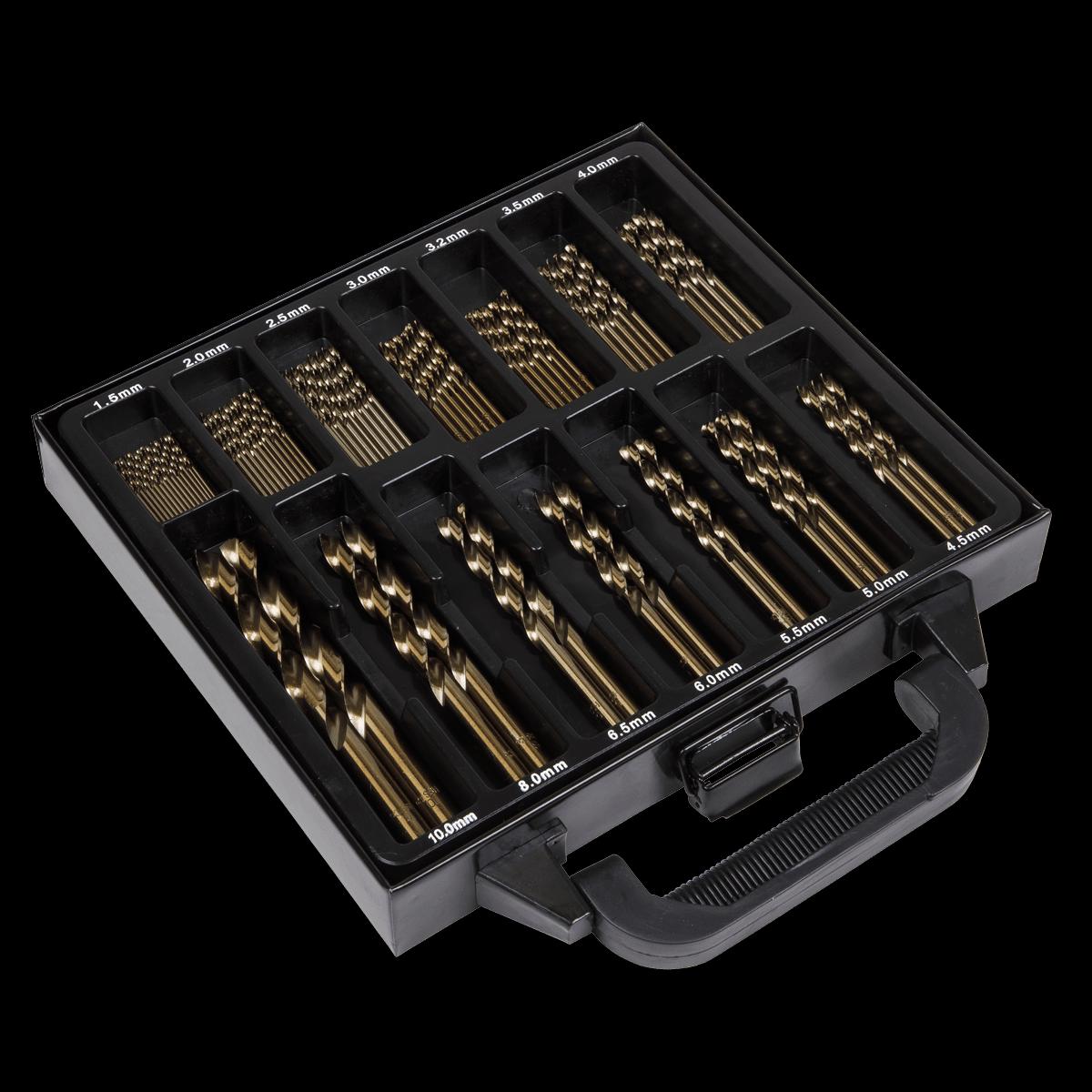 Sealey DBS99CB Drill Bit Set HSS Cobalt Fully Ground 99pc