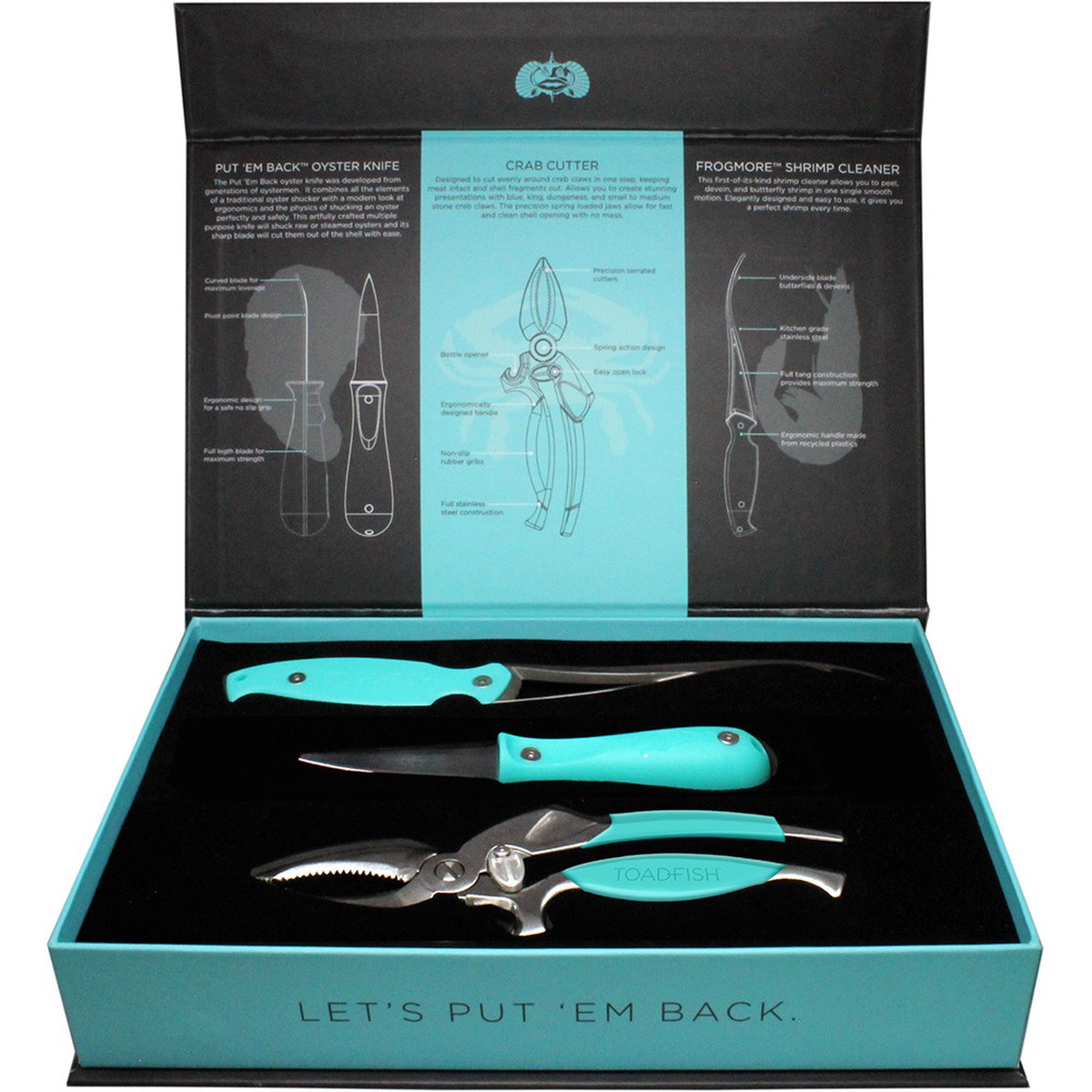 Toadfish Coastal Kitchen Collection - Oyster Knife Shrimp Cleaner Crab Cutter 1011