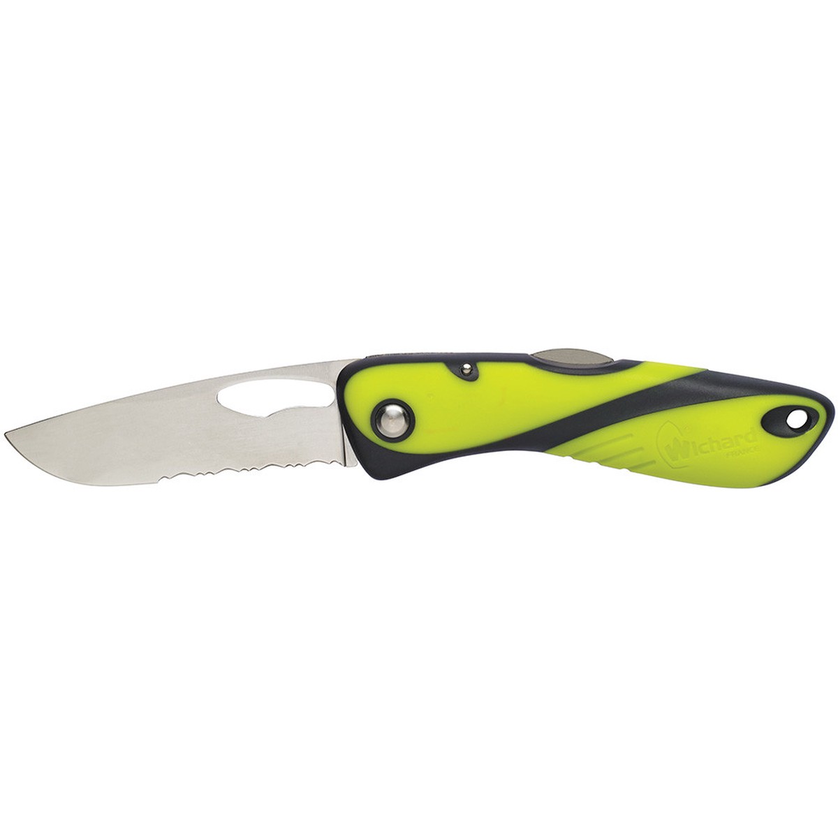 Wichard Offshore Knife - Single Serrated Blade - Fluorescent 10112W