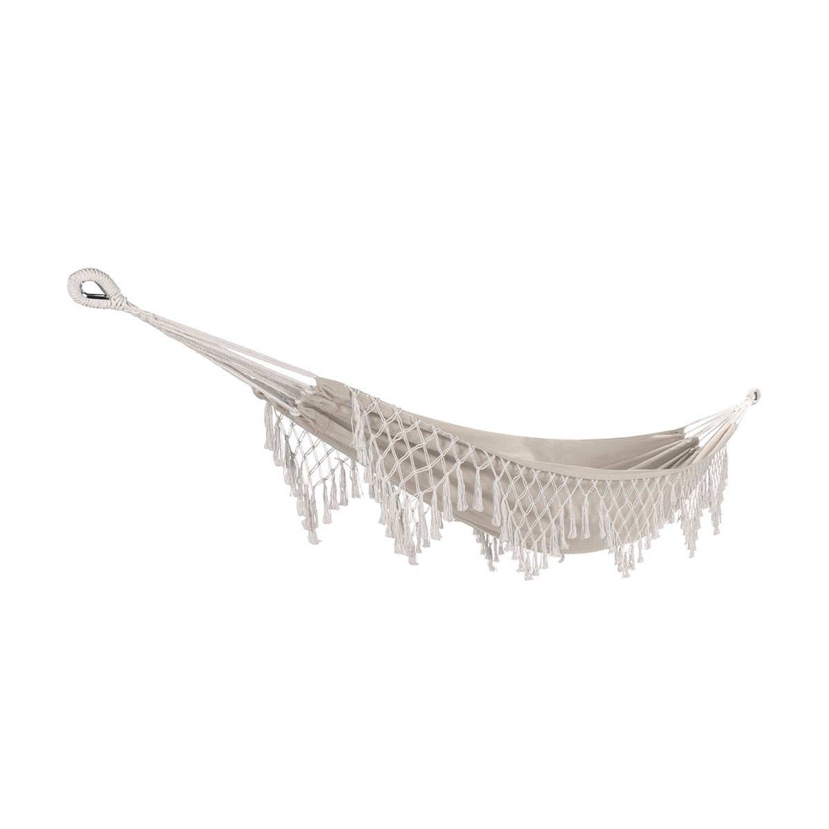 Bliss Hammocks BH-400FR Brazilian Style Hammock in a Bag w Fringe Hanging Hardware 40-in Wide 250 Lb Capacity