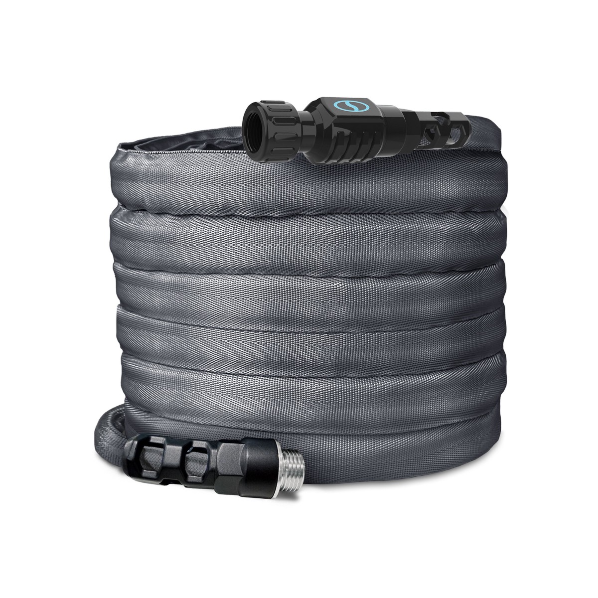 Aqua Joe Kink Twist-Resistant Weather-Resistant FiberJacket Garden Hose 50-Foot 58-Inch Diameter