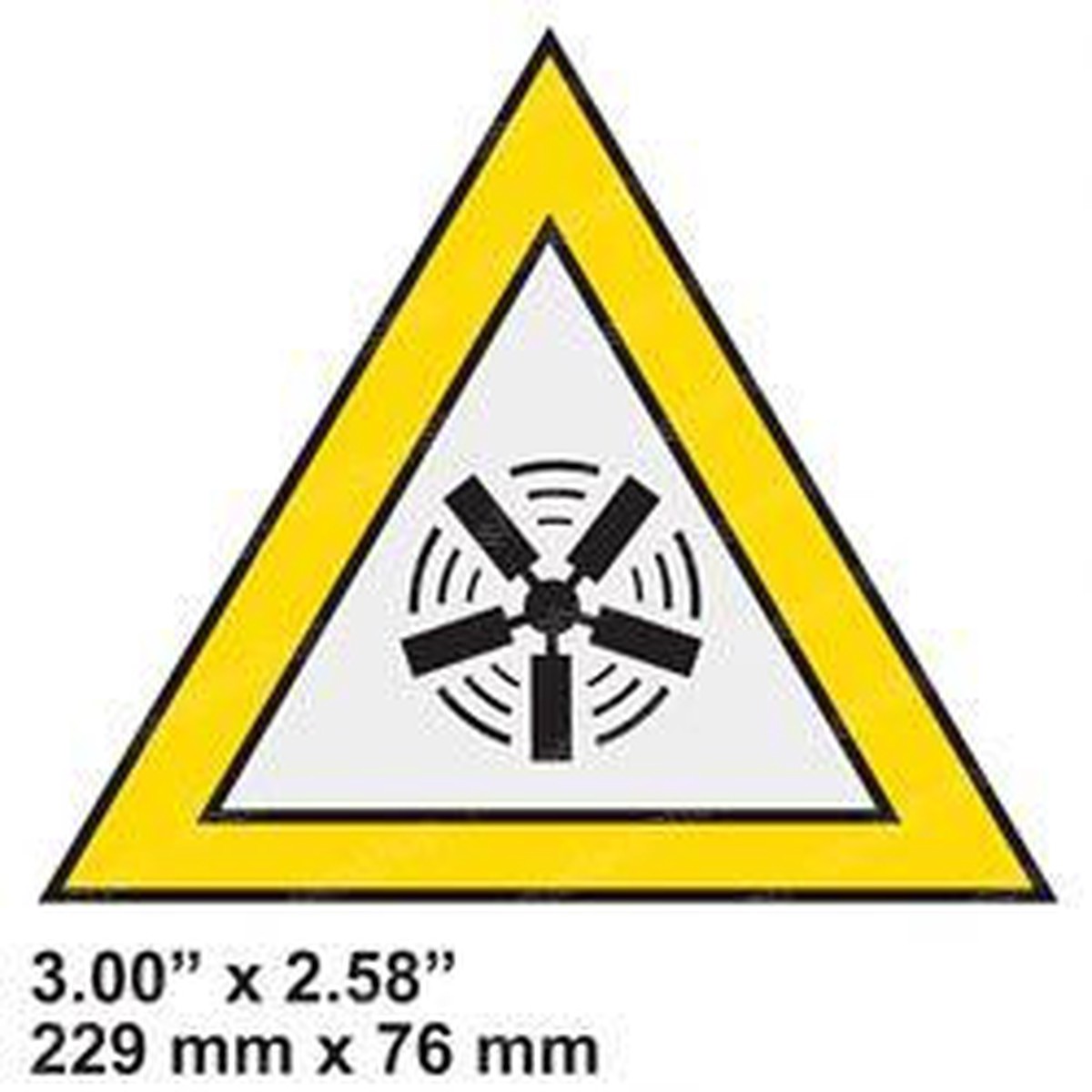 12260-701 Aftermarket Marklift Decal - Fan Caution