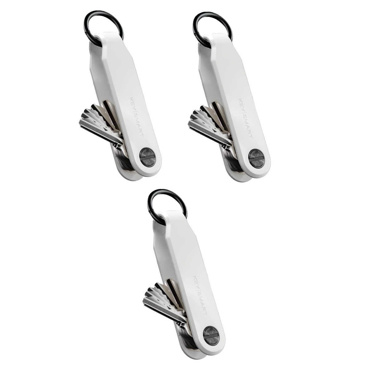 3 Pack Keysmart Loop White Key Holder With Locking Screws Organize Up To 5 Keys Multipack
