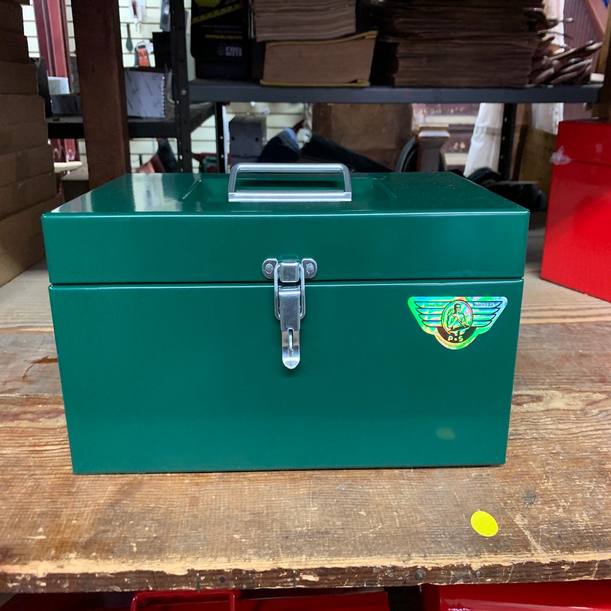 Pioneer Steel Green Toolbox 14 x 7 x 6 12 (1314-01)
