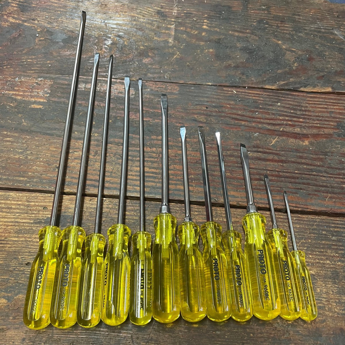 12 pc Proto Slotted Screwdriver Set (PROTO-LG-SET)