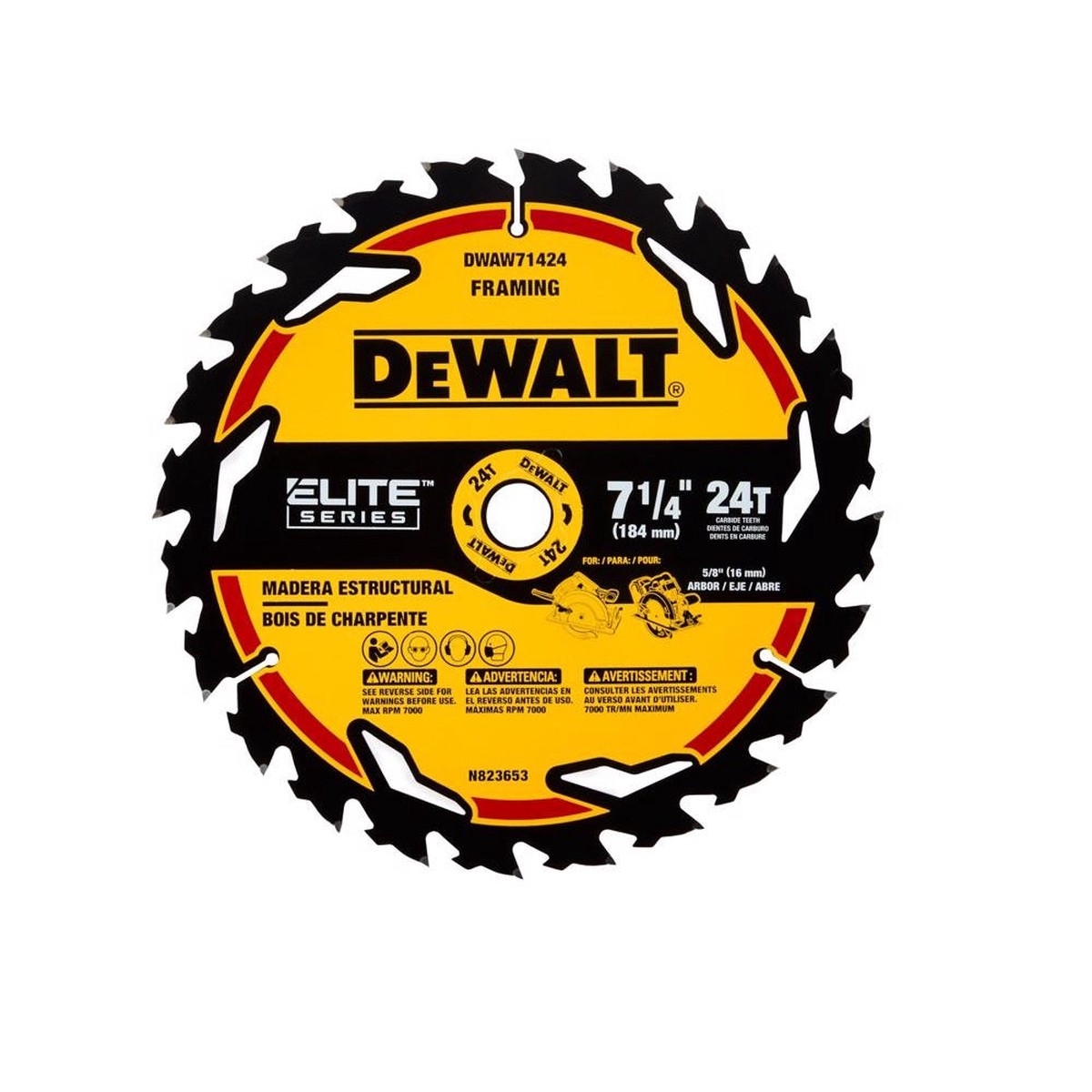 DeWalt DWAW71424B10 Elite Series Circular Saw Blade 7-14 Inch