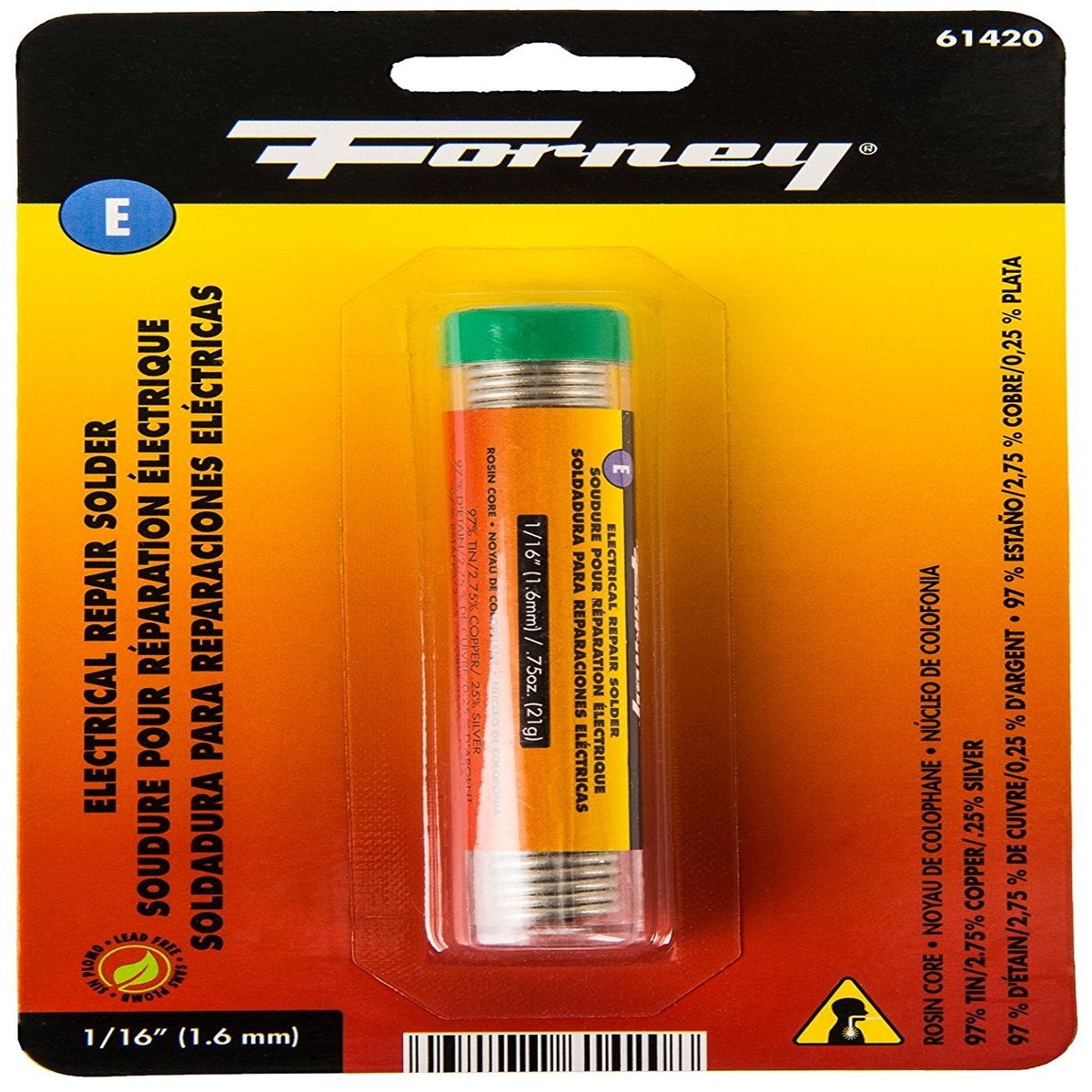 Forney 61420 Lead Free Rosin Solder 116 75 oz
