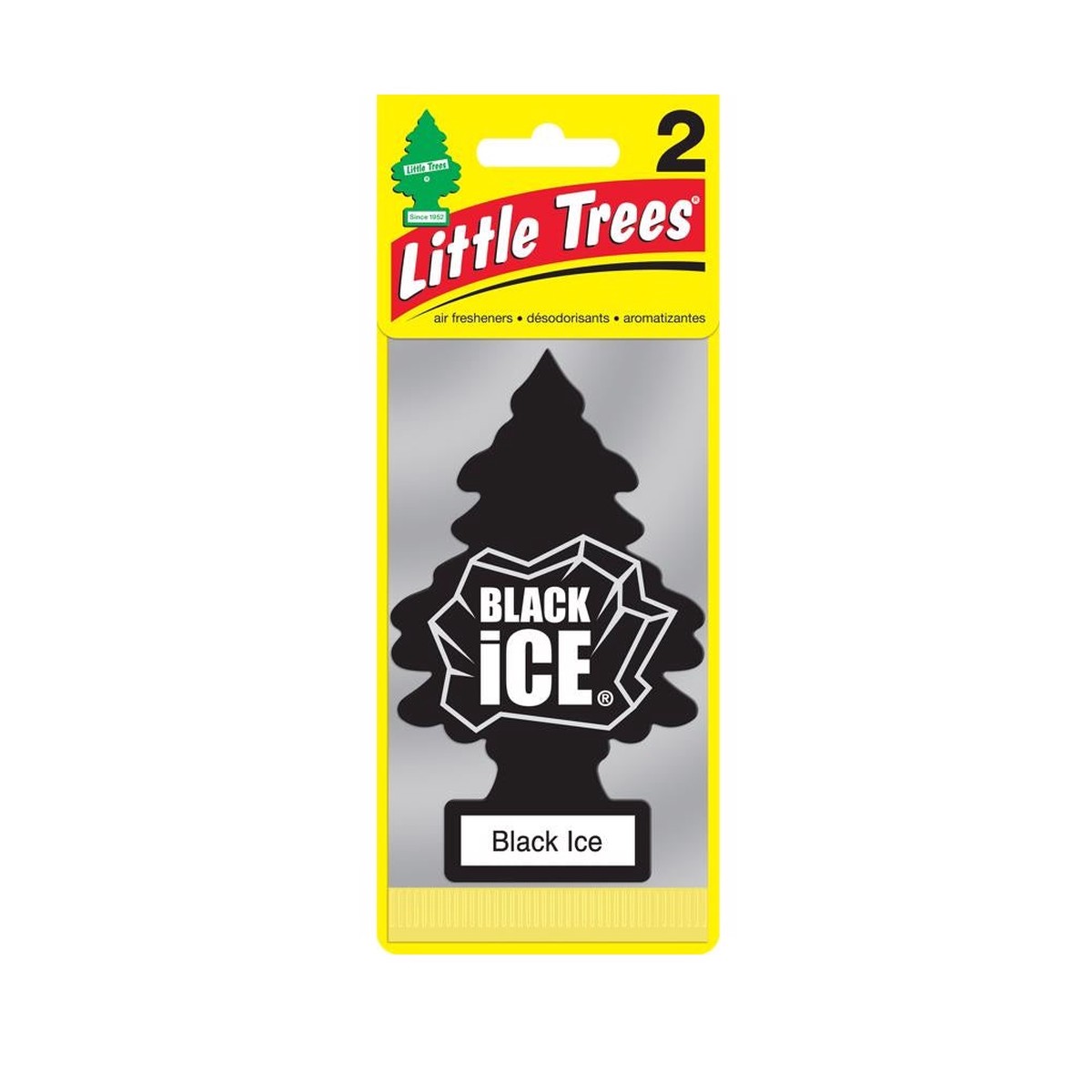 Little Trees U2S-22055 Scent Air Freshener Black Ice Solid