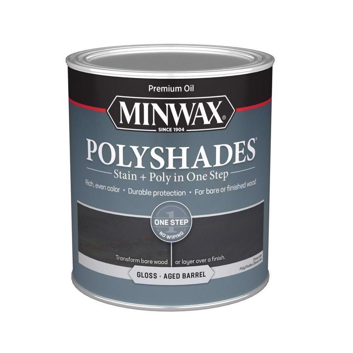 Minwax 614994444 Polyshades Semi-Transparent Stain and Polyurethane Finish 1 Quart