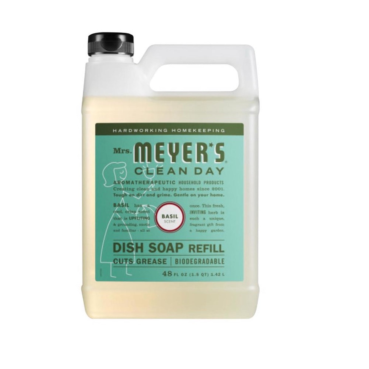 Mrs Meyers 304833 Clean Day Dish Soap Refill 48 Oz