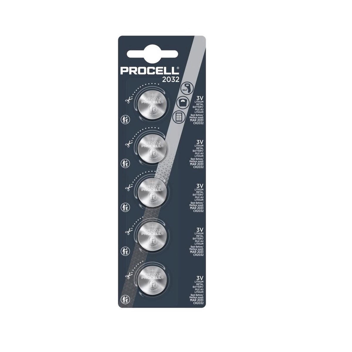 Procell PC2032 Lithium Coin Primary Battery 3 Volt