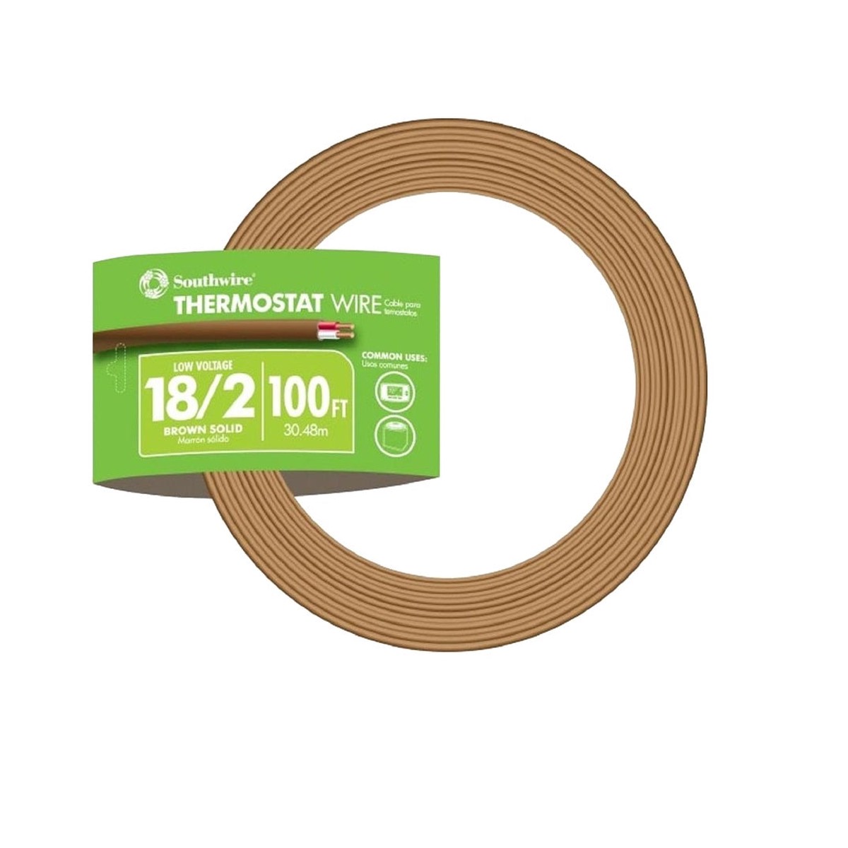 Southwire 64162104 Thermostat Wire Brown 100 Ft