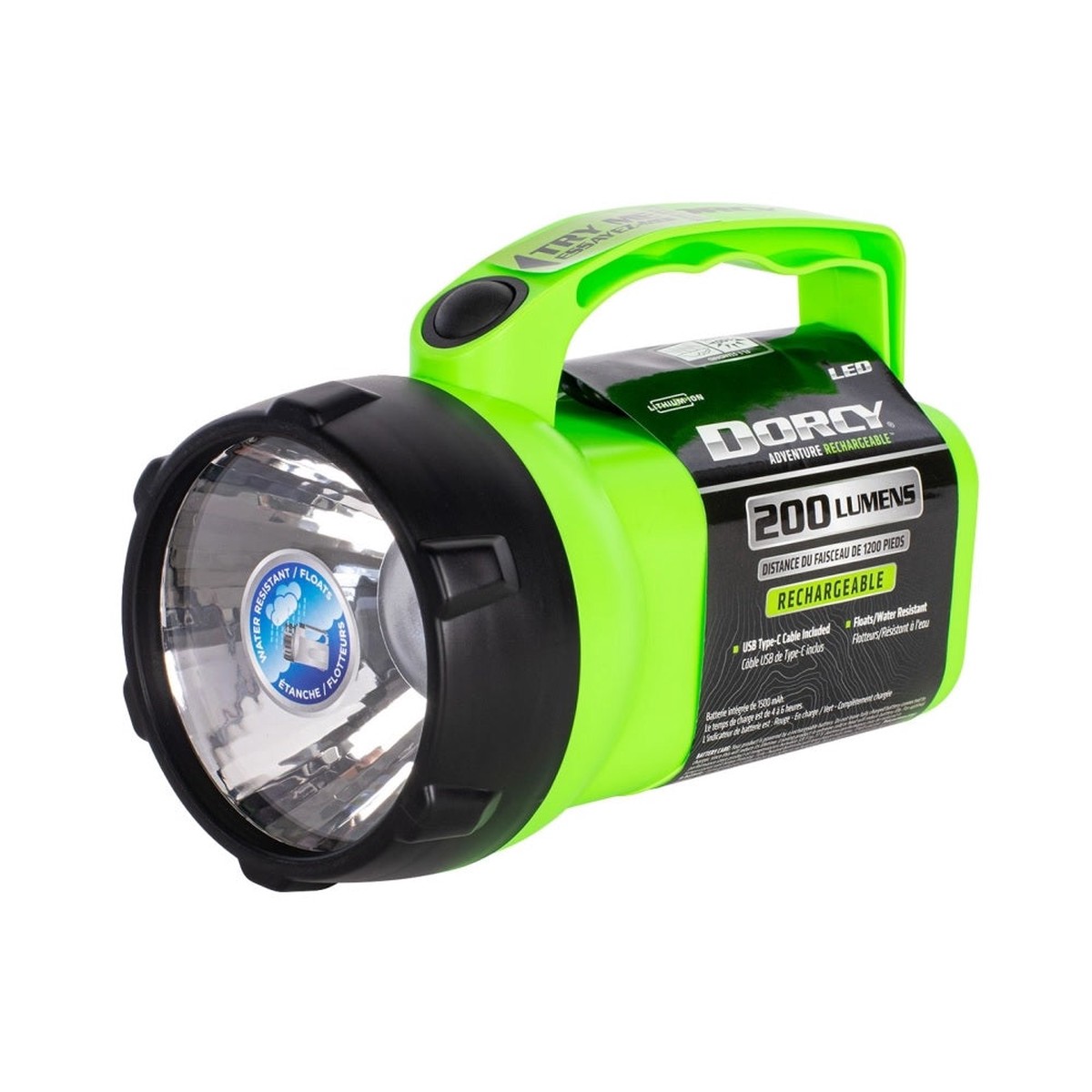 Dorcy 41-3128 Lithium-Ion Floating Lantern Yellow 200 Lumens