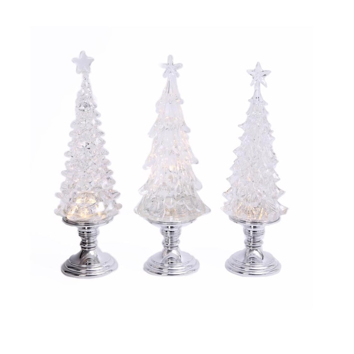 Gerson 2428640 LED Water Globe Indoor Christmas Decor Plastic