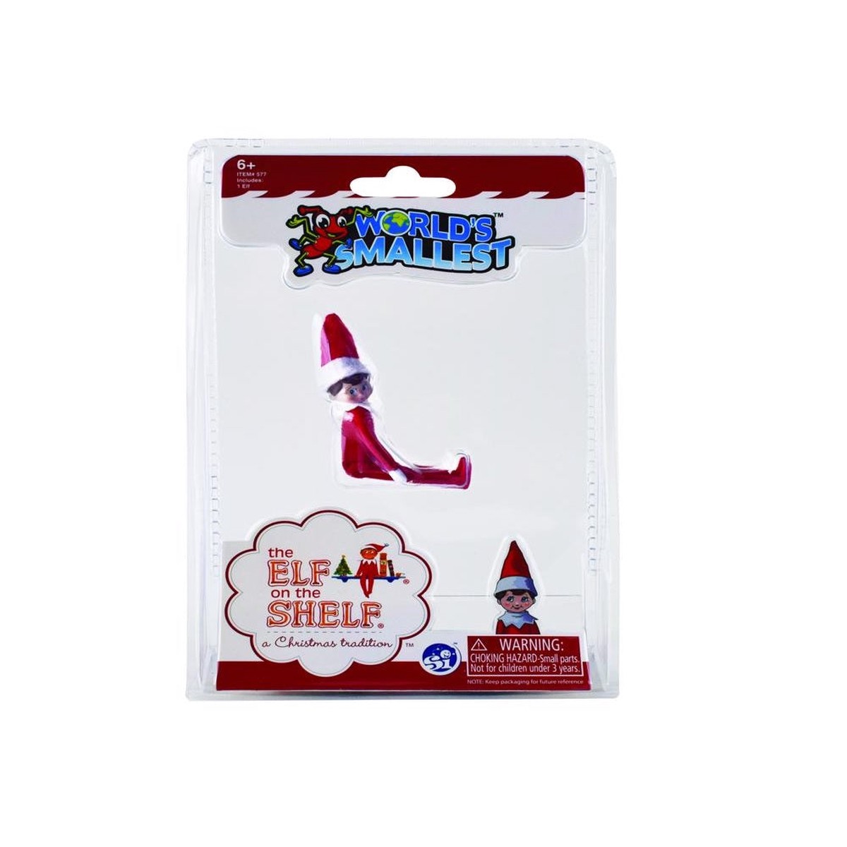 Worlds Smallest 577 Christmas Elf on the Shelf Red
